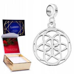 Charms + NADRUK srebro Ażurowa Rozeta 925