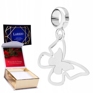Charms + NADRUK srebro Ażurowy Motyl 925