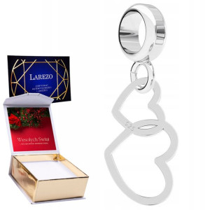 Charms + NADRUK srebro Dwa Serca 925