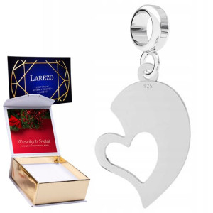 Charms + NADRUK srebro Serce Love 925