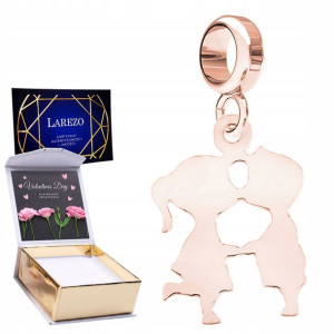 Charms + NADRUK Zakochana Para różowe złoto 925
