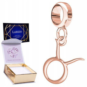 Charms + NADRUK znak zodiaku Byk różowe złoto 925