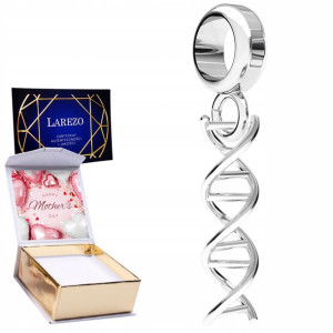 Charms + NADRUK Łącznik DNA srebro 925