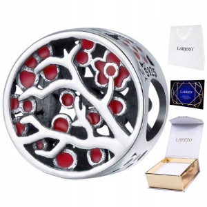 Charms Drzewo Drzewko czerwone srebro 925