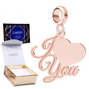 Charms I Love You różowe złoto srebro 925