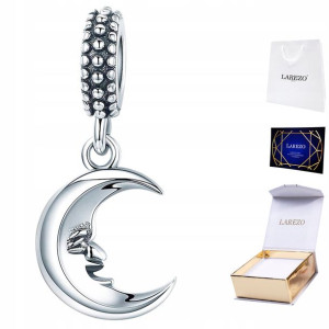 Charms Księżyc Noc Niebo Gwiazdy srebro 925