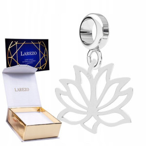 Charms Kwiat lotosu srebro 925