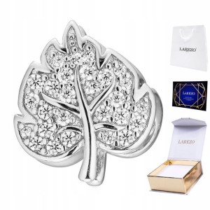 Charms Listek Cyrkonie srebro 925
