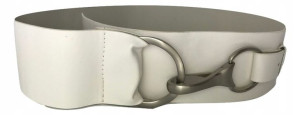 PASEK DAMSKI BIAŁY SZEROKI 8cm do sukienki
