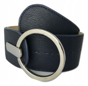 Pasek Damski Granatowy Szeroki 6,5 Cm