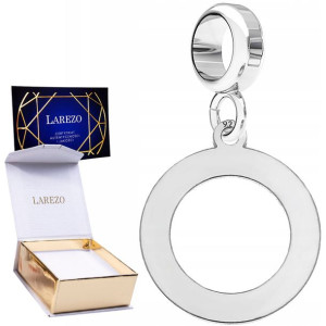 Charms okrągła blaszka z otworem srebro 925