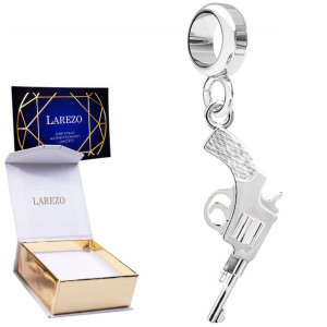 Charms Rewolwer srebro 925 zawieszka koralik
