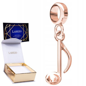 Charms różowy wiszący Nutka srebro 925