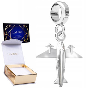 Charms Samolot srebro 925 zawieszka koralik