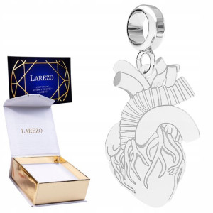 Charms Serce Anatomiczne srebro 925