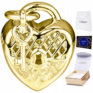 Charms Serce Kłódka złoty srebro 925