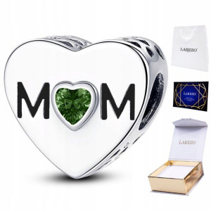 Charms srebrny Mom Mama zawieszka koralik 925
