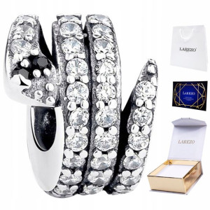 Charms Wąż cyrkonie cyrkonie srebro 925