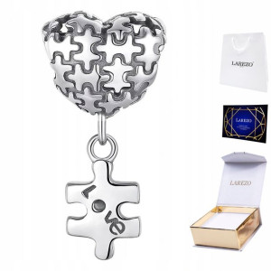 Charms Wiszące Puzzle Puzzel srebro 925