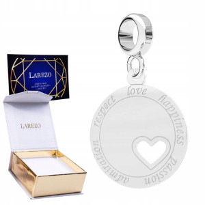 Charms wiszący Blaszka Serce srebro 925