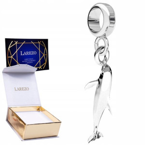 Charms wiszący Delfin szczęście srebro 925
