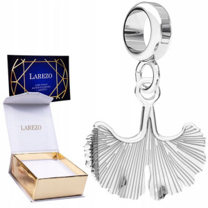Charms wiszący liść miłorząb srebro 925