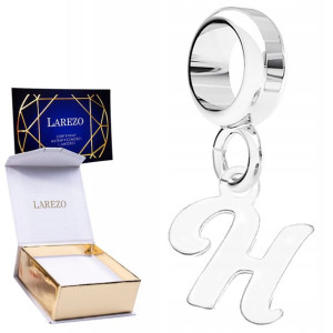 Charms wiszący Literka H srebro 925