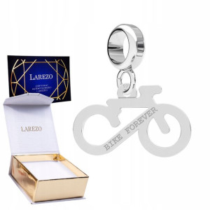 Charms wiszący Rower z Grawerem srebro 925