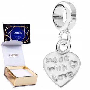 Charms wiszący srebro Serce Napis Love 925