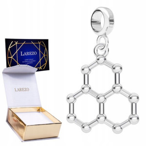 Charms wiszący srebro Wzór Chemiczny Lód 925