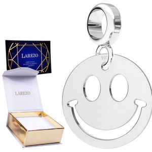 Charms wiszący Uśmiech Smile Face srebro 925