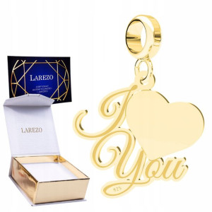 Charms wiszący złoty I Love You srebro 925