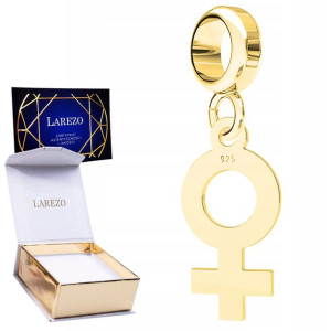 Charms wiszący złoty Symbol Kobiety srebro