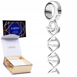 Charms wiszący Łącznik DNA srebro 925