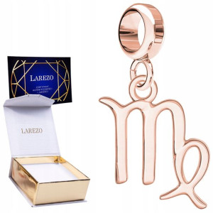 Charms znak zodiaku Panna różowe złoto S925