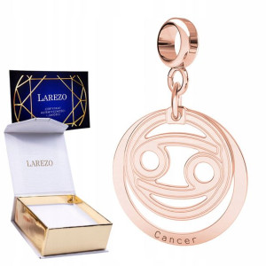 Charms Zodiak Rak różowe złoto srebro 925