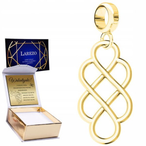 Charms złoty + GRAWER Ażur Ażurowy srebro 925