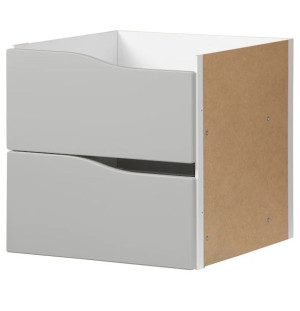 IKEA KALLAX Wkład z 2 szufladami szary 33x33 cm
