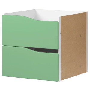 IKEA KALLAX Wkład z 2 szufladami zielony 33x33 cm