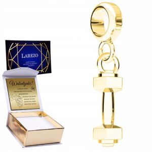 Charms złoty + GRAWER Hantel Sport srebro 925