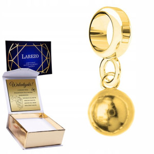 Charms złoty + GRAWER Kulka srebro 925