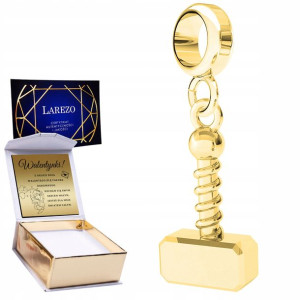 Charms złoty + GRAWER Młot Thora srebro 925