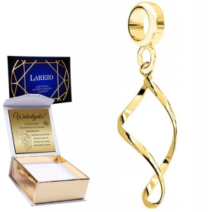 Charms złoty + GRAWER Spirala srebro 925