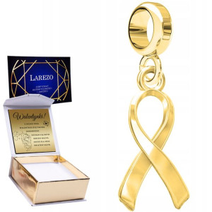 Charms złoty + GRAWER Wstążka 925