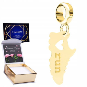 Charms złoty + NADRUK But Piłkarski Sport 925