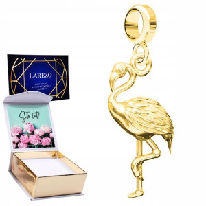 Charms złoty + NADRUK Flaming Zwierzę srebro 925