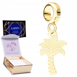 Charms złoty + NADRUK Palma srebro 925