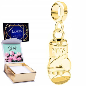 Charms złoty + NADRUK Rękawica MMA Boks srebro 925