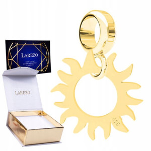 Charms złoty Ażurowe Słońce Sun srebro 925