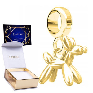 Charms złoty Balonowy Pies Dog srebro 925